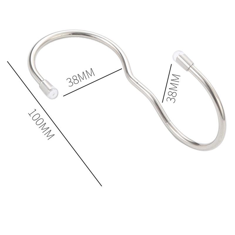 Portable S Hooks for Bags,Metal Closet Hanging Hanger for Hats Tie,Multi-Purpose Twist Design Hook for Kitchen Utensil,4/8/12PCS