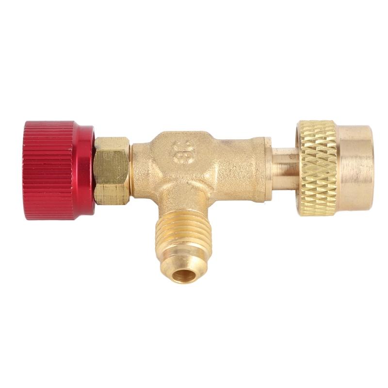 1/4''‑5/16'' Brass Control Valve for Refrigerant Charging Hose R410A Brass Control Valve Valve Control Valve