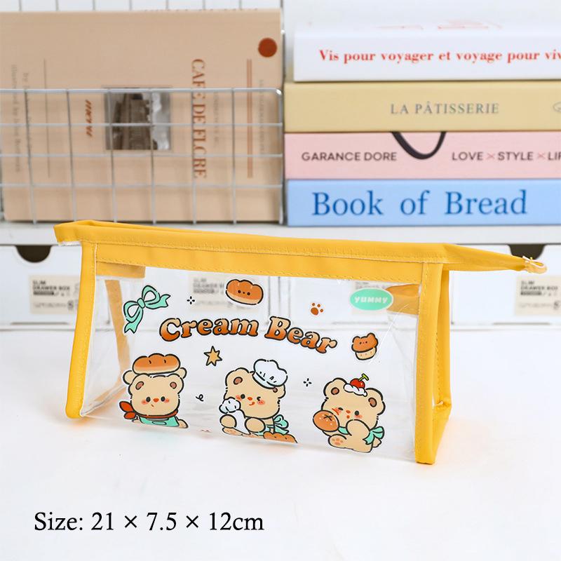 

Waterproof Transparent Pencil Case Students Pencil Bag Large Capacity Kawaii Cosmetic Bag Portable Travel Storage Bag Gifts
