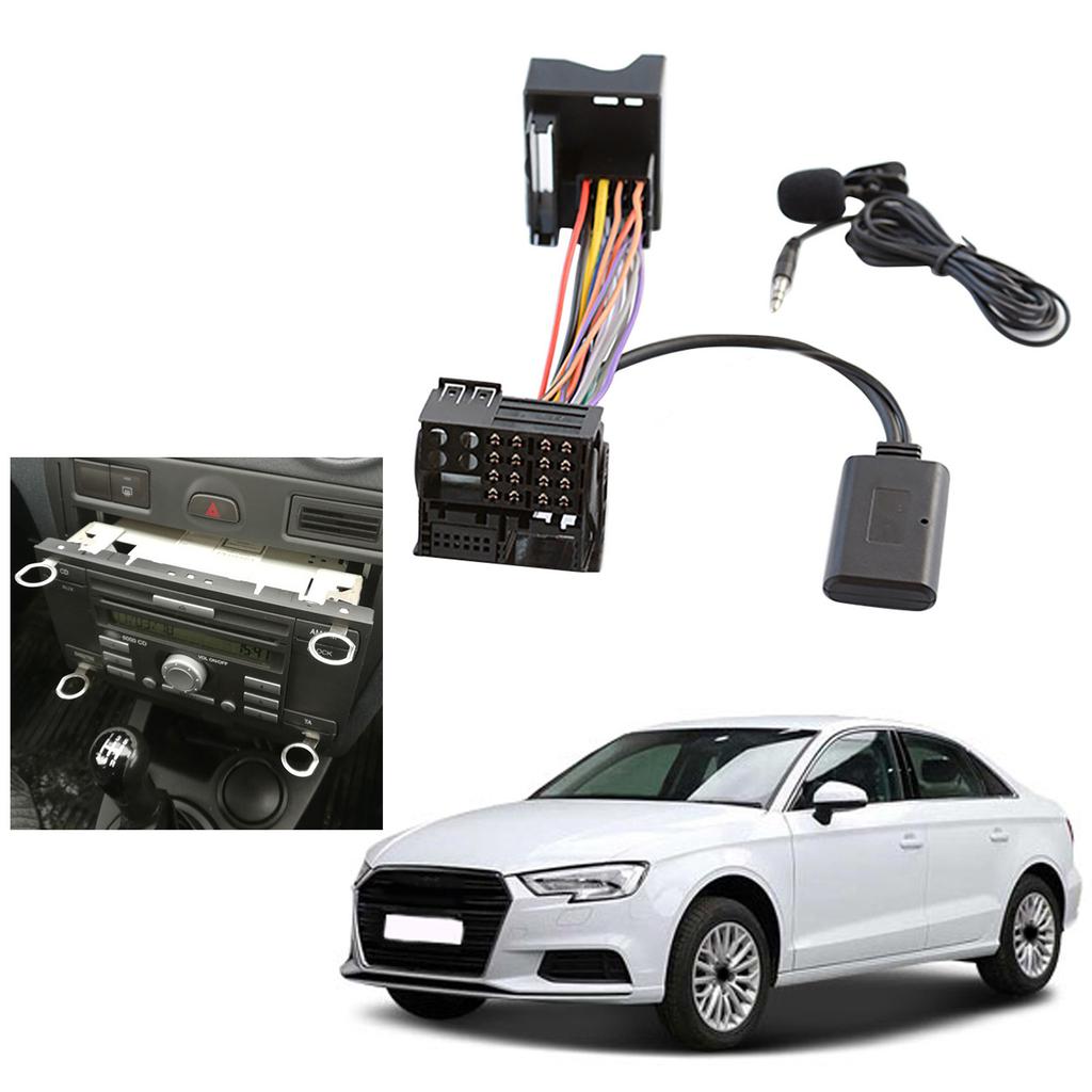 Bt5.0 Module Receiver with Adapter Cable AUX IN Cable for Focus Mondeo 6000CD 6006CDC 5000CD Audio Cable Kit Replacement