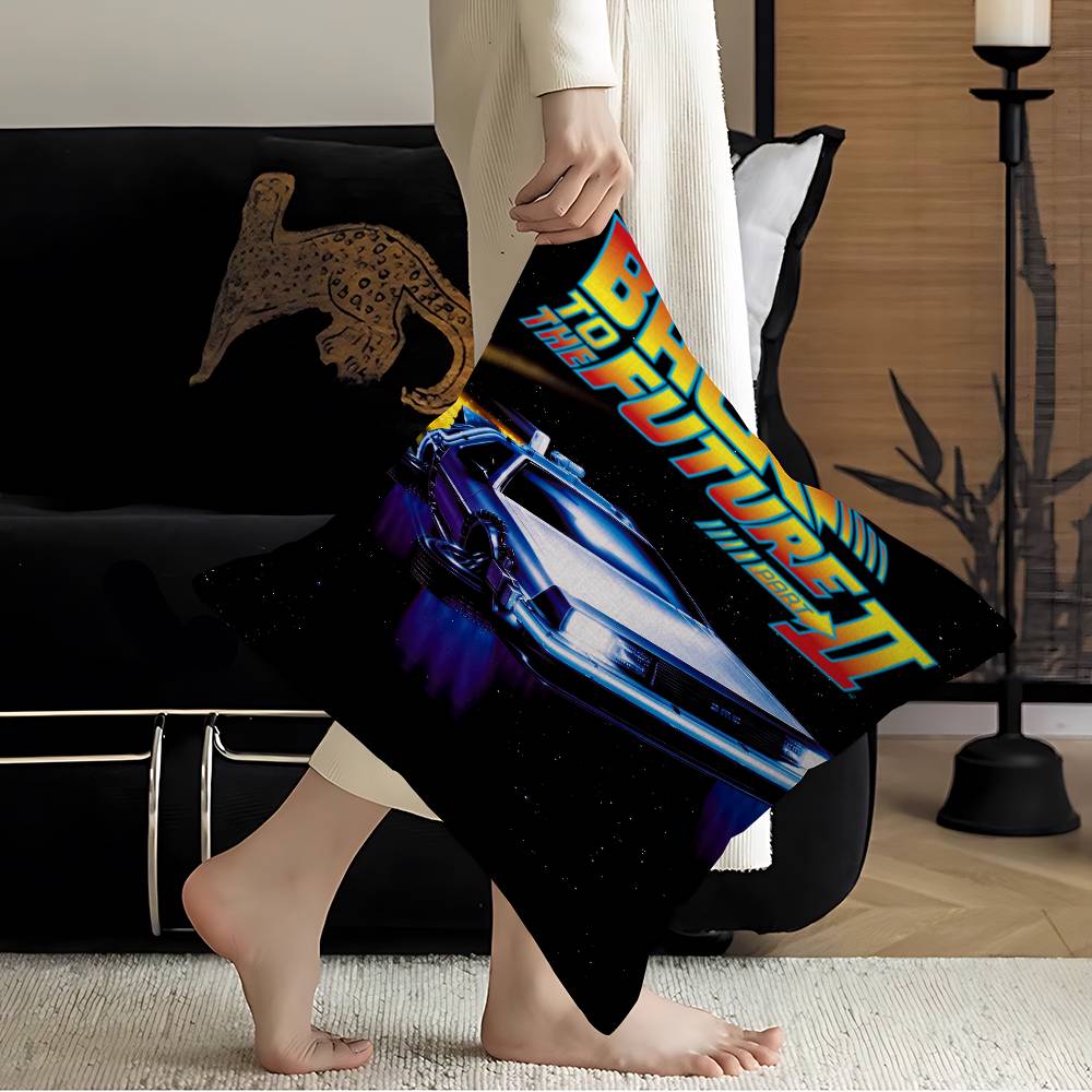 Movie Back To The Future Trilogy Cushion Cover Pillow Cover Decor Pillowcase Printed Cushion Case for Couch