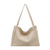 Solid Color High-end Shoulder Tote Bag Niche Simple Underarm Bag Retro Versatile Tote Bag