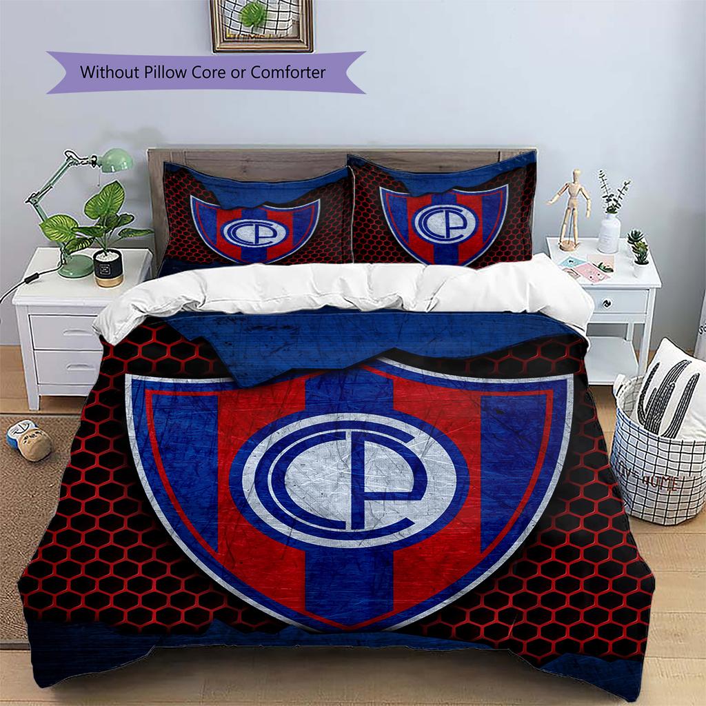 Club Cerro Porteño Pattern Bedding Quilt Set Home Decoration Gift (1 * duvet cover + 2 * pillowcase without core)
