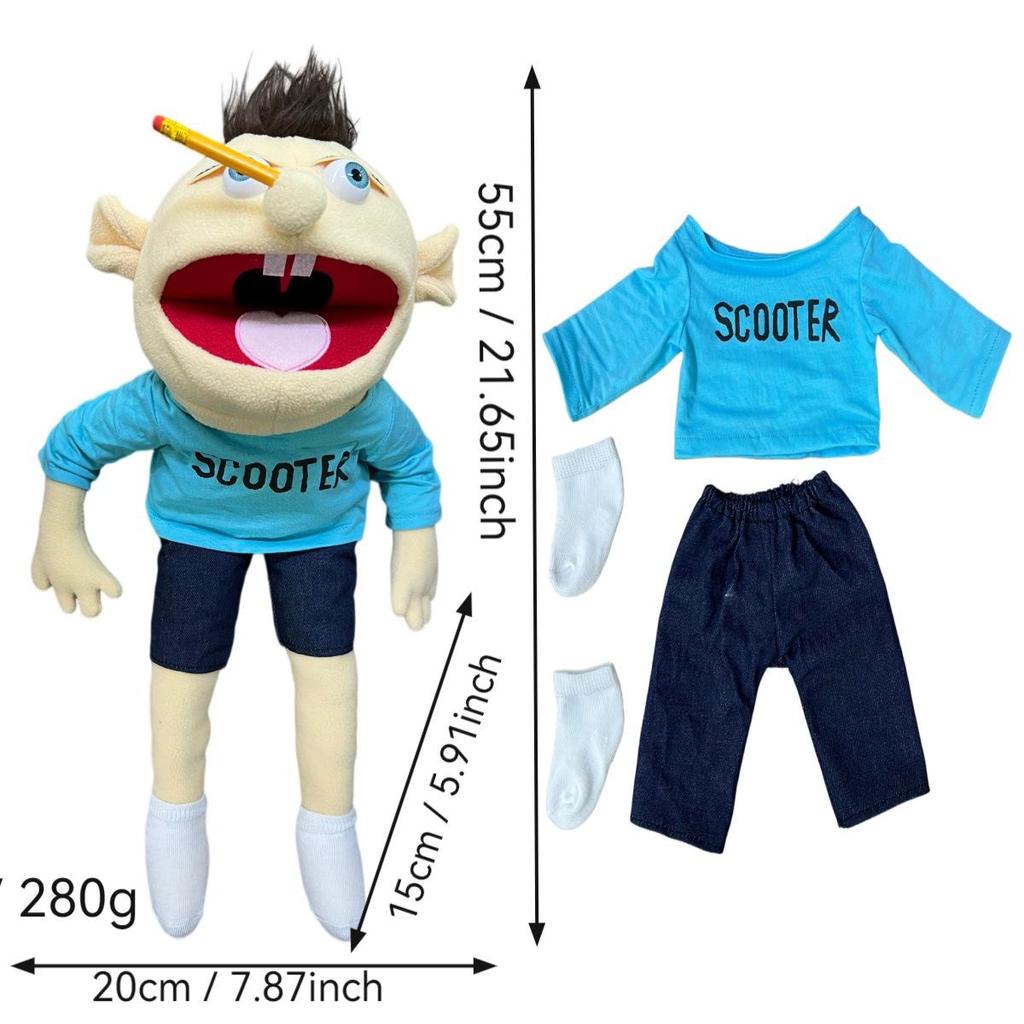 Jeff the Cross-Border Hand Puppet: Interactive Plush Toy for Kids' Early Education