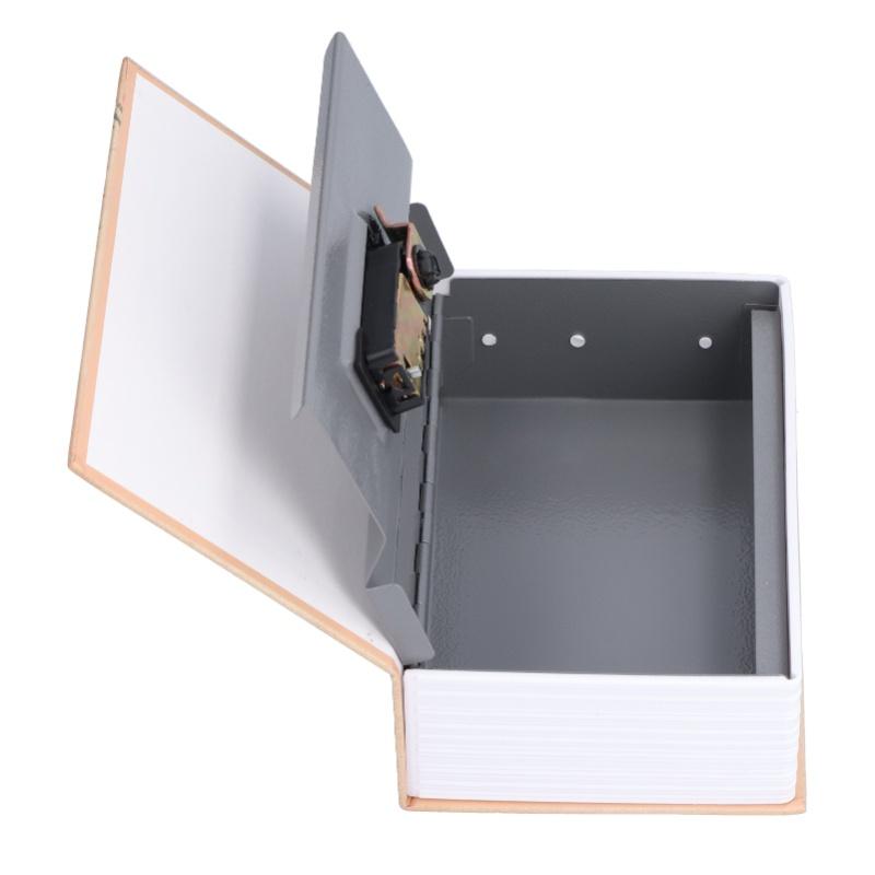 Mini Money Box With Stianless Steel Liner Simulation Book Shaped Safe Case Box For Home Office