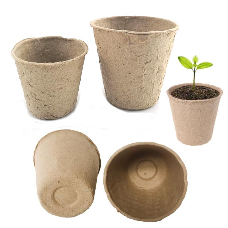 Planter Paper Grow Pot Nursery Cup Growing Pot Tray Plant Starter Flower Herb Biodegradable Eco-Friendly Garden Tools