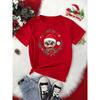 Christmas Print Women's Top Casual Short Sleeves Loose Comfortable T-Shirts Women’s