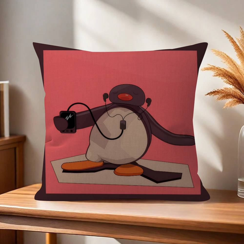Pingu Cartoon Cute Pillow Gift Home Office Decoration Bedroom Sofa Car Cushion Cover case x