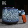 Kiln Change Ceramic Tea Cup with Wooden Handle Creativity Milk Cup Suitable for Office and Home