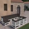 Day and Night - Day and Night 10-piece Garden Furniture Set with White Pine Wood Cushions