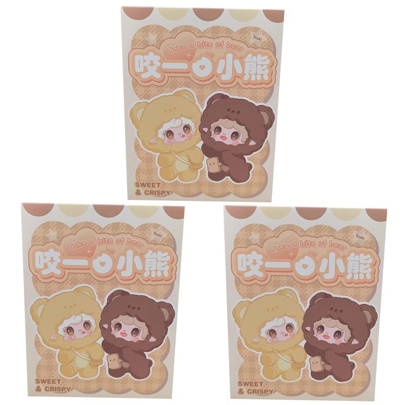 

Yooki V4 Серія Take A Bit Of Bear Сліпа коробка Вінілові плюшеві іграшки Брелок Підвіска для рюкзака Прикраса Лялька Містері бокс Дитячі подарунки Random 3 pcs