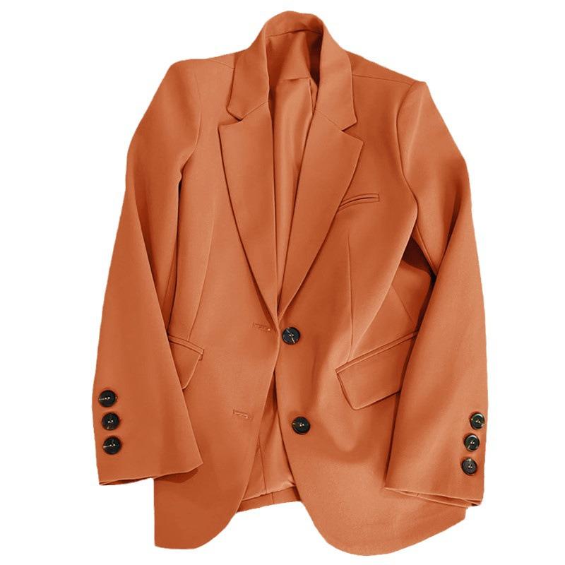 Damen Gelber Blazer im koreanischen Stil mit lockerer Passform und schlankmachender Wirkung - Frühling/Herbst 2025