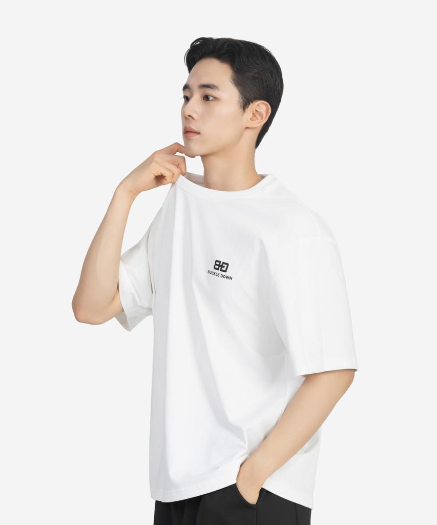 Beokeuldaun [2 Pack] Simple Oversized Bd - Logo Printed Standard T-Shirt