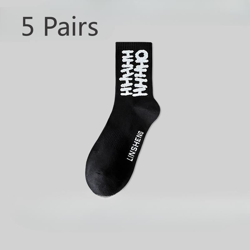 5 Pairs of Boys Autumn New Pure Cotton Deodorant Sports Student Basketball Socks