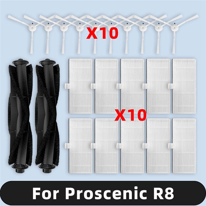 

AEE4-For Proscenic R8 Spare Parts Main Side Brush Hepa Filter Accessories Consumables