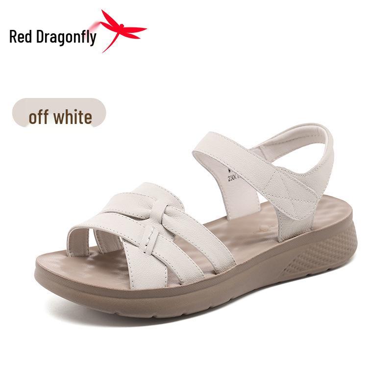 Red Dragonfly Women s Thick-Soled Summer Sandals - Soft Sole, Non-Tiring, Genuine Leather, 2026 New Style. 40