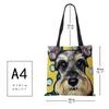 Schnauzer Dog Painting Handbags For Women Lady Korean Shoulder Bag Casual Shopping Shopper Bags Large Capacity CLE