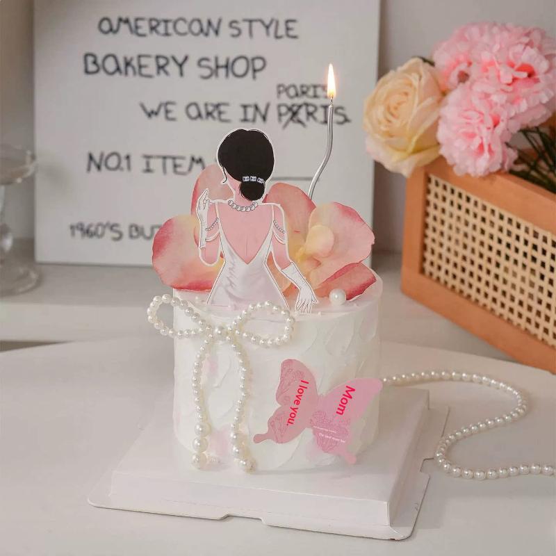 5/10Pcs Pearl Bow Cake Decoration, Suitable For Single Party, Birthday, Baptism, Wedding, Princess Themed Party Decoration