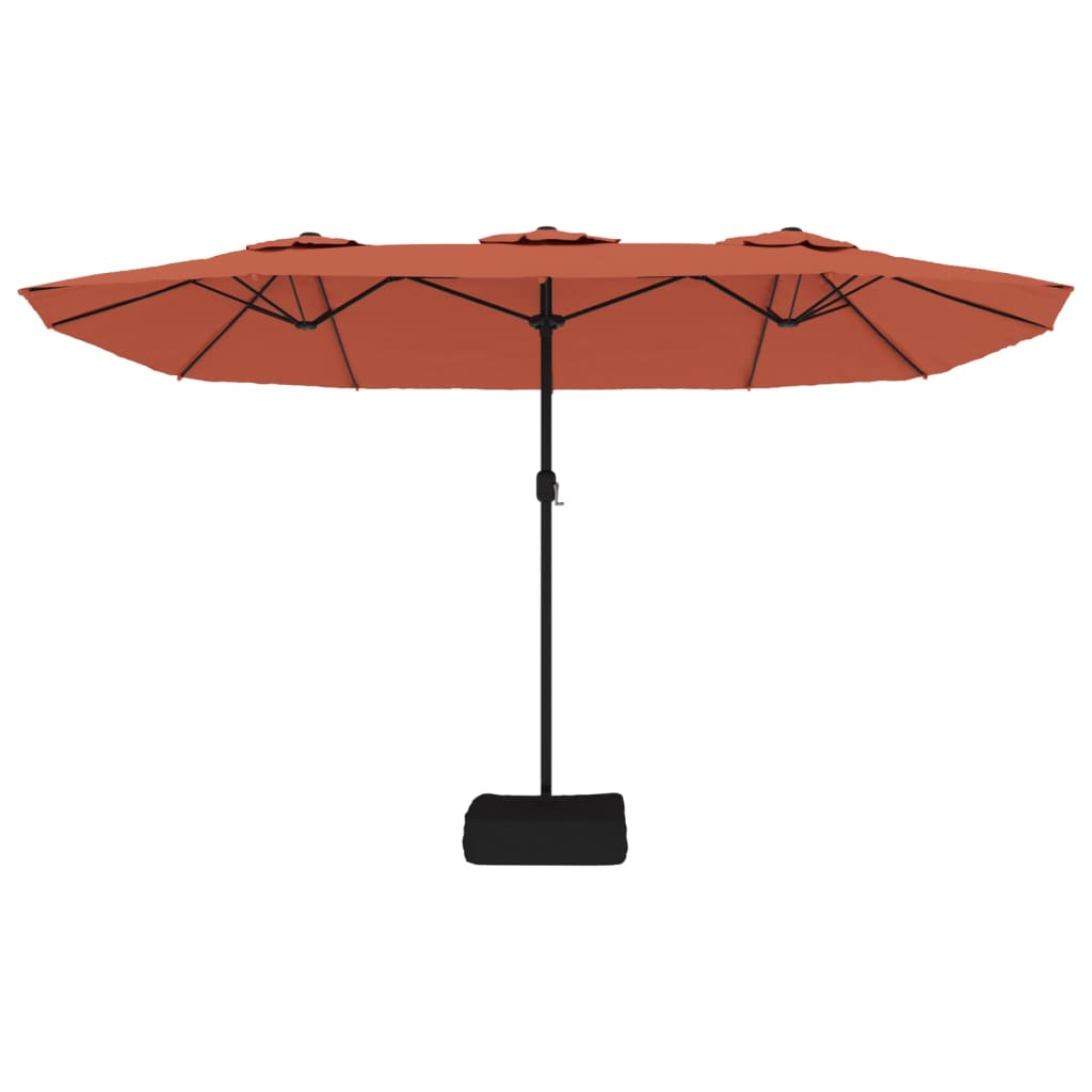 Vidaxl Podwójny Parasol Ogrodowy, Terakotowy, 449X245 Cm