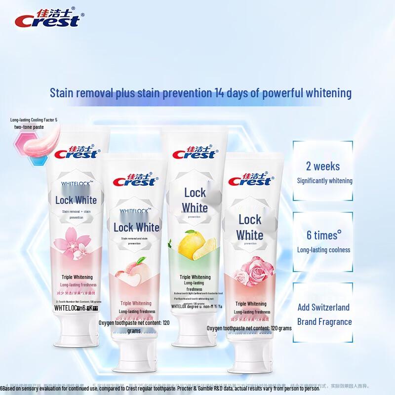 Crest Lock White Whitening Toothpaste 4-Pack