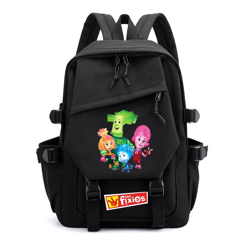 The Fixies Backpack Cartoon Printed Children Girl Boy Schoolbag Large Capacity Student School Bags Canvas Laptop Backpack Gift