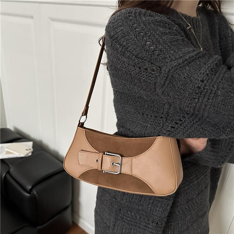 Women Fashion Korean Style Baguette Underarm Single Shoulder Crossbody Handbag
