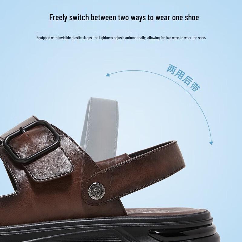 Camel Men's Business Casual Leather Sandals