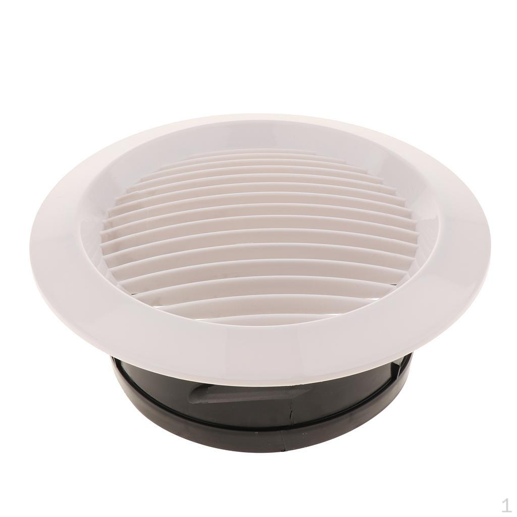 

Louver Grille Cover White Soffit Vent with Built- Screen Mesh for Bathroom Office Kitchen 145mm