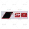 New 3D S8 Q8 SQ8 Adhesive Metal Alloy Emblem Car Body Rear Trunk Badge Auto Accessory For  Audi S8 Q8 SQ8