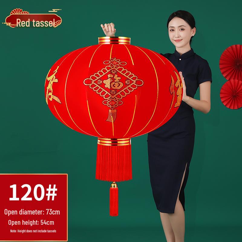 2026 New Style Red Lantern Pair for Main Entrance - Spring Festival Celebration Decor