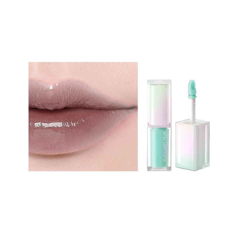 Shu Uemura Шёлковое масло-блеск для губ, Глянцевый блеск для губ, Водный блеск, Стойкое увлажнение #Мятное желе коричневый