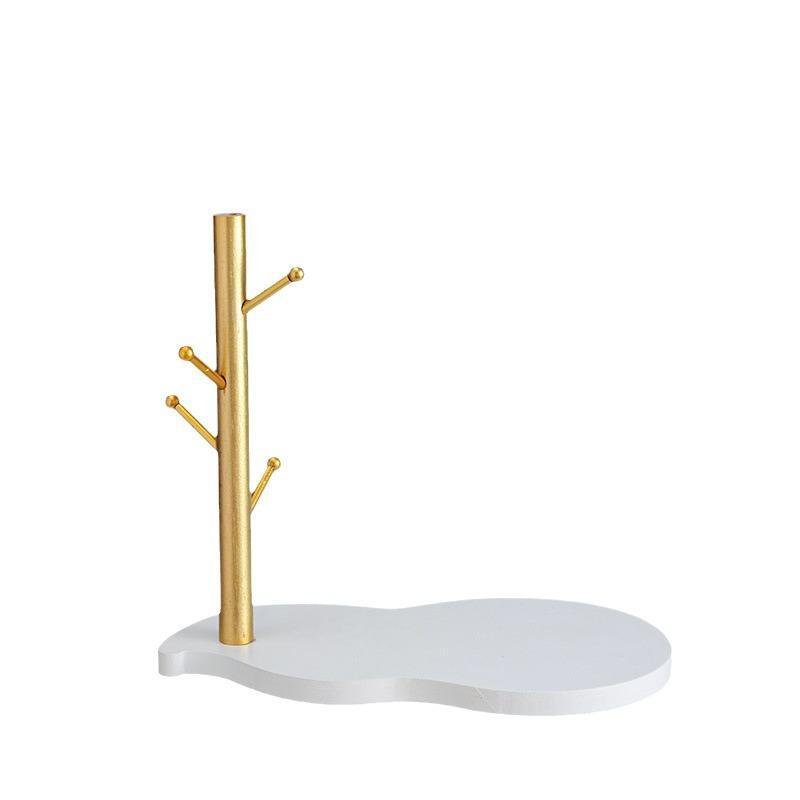 Bamboo Water Drop Key Holder and Accessory Rack for Entryway