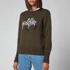 Polo Ralph Lauren Zebra Embroidered Crew Neck Pullover Sweater Women sweater Green 211839015-001