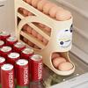 4-Tier Sliding Egg Dispenser, Automatic Rolling Shatterproof Holder For Fridge & Countertop, Easy-Clean, Washable,Space-Saving Refrigerator Side