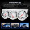 3-in-1 Auto-Anzeigegerät Wassertemperatur + Spannung + Öldruckanzeige mit LED-Licht für Auto, Marine, LKW, Traktor Dreifach-Anzeigegerät-Set