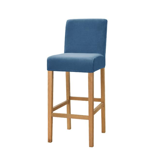 Samtstoff Barhocker Stuhlbezug Elastisches Lycra Stretch Kurzer Rücken Stuhlbezüge Für Essbereich Zimmer Café Zuhause Kleine Größe Option Sitzbezug