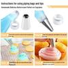 66-Piece Cake Turntable & Decorating Set: Piping Bags, Tips, Decorating Pens & Tools