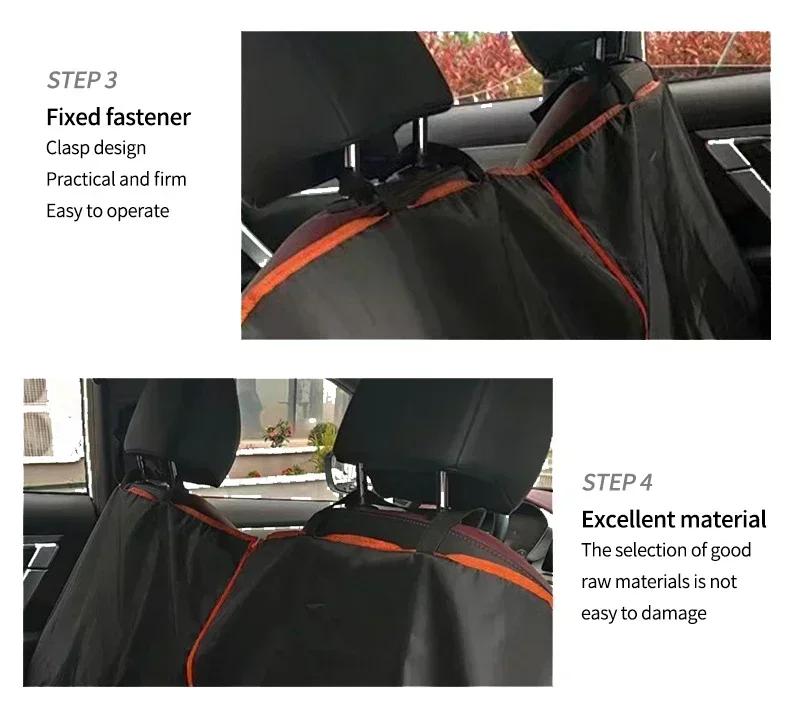 For Cars Trucks SUVs Premium Oxford Cloth Dog Car Seat Cover Durable Waterproof Scratchproof Pet Hammock Cushion Protector