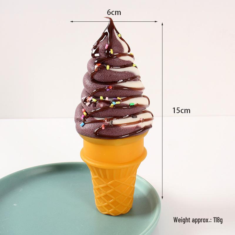 Creative Pink Fruit Cone Ice Cream Toy - Girly Claw Machine Simulation with Crispy Egg Cone