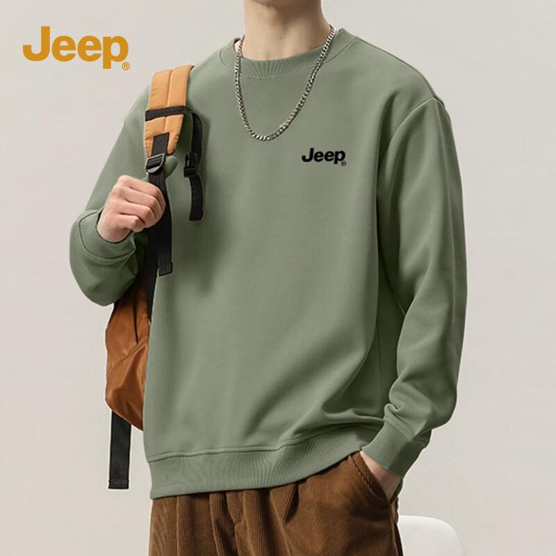 Jeep Men's Loose Fit Crew Neck Sweatshirt