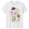 Aesthetic Wildflower Watercolor Art Botanical Unisexs TShirt Botanical Floral