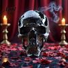 Decorazione Cranio Alieno Ornamento di Halloween, Forma in Resina Sintetica Scultura Figura Dettaglio Osseo Realistico, Ornamento da Tavolo per Feste