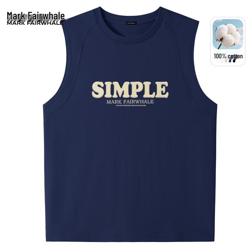 

Mark Fairwhale Men s Retro Loose Fit Cotton Tank Top M