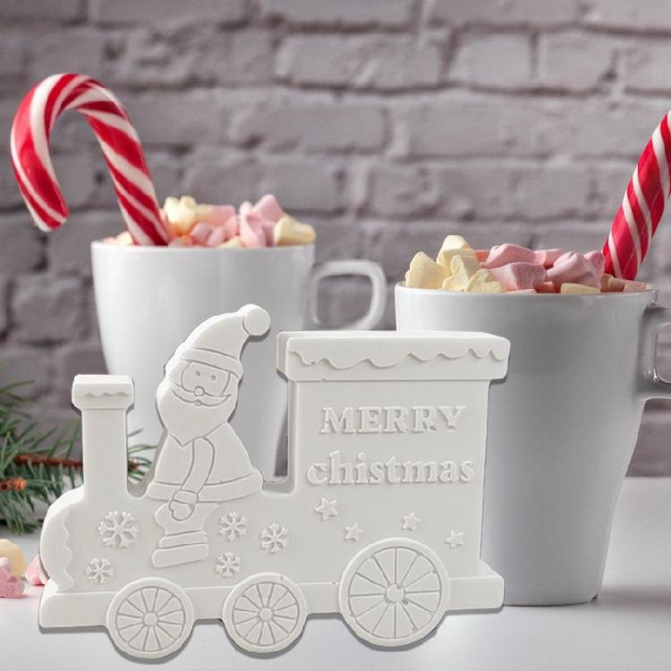 Christmas Train Shaped Silicone Epoxy Resin Silicone Mould Chocolate Fondant Silicone Molds for Desserts Candy Chocolate
