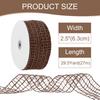 1/2pcs Mesh Burlap Wired Ribbon Natural Jute Fabric Ribbons Linen Woven Ribbon Rolls for Christmas Halloween Party 2.5" x 30Yard