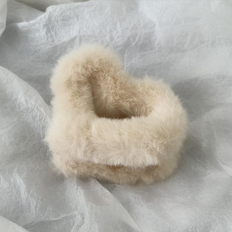Autumn And Winter Plush Grab Clip Maillard Rectangular Shark Clip Back Of Head Love Fluff Clip Cloud Disc Hair Accessories Women