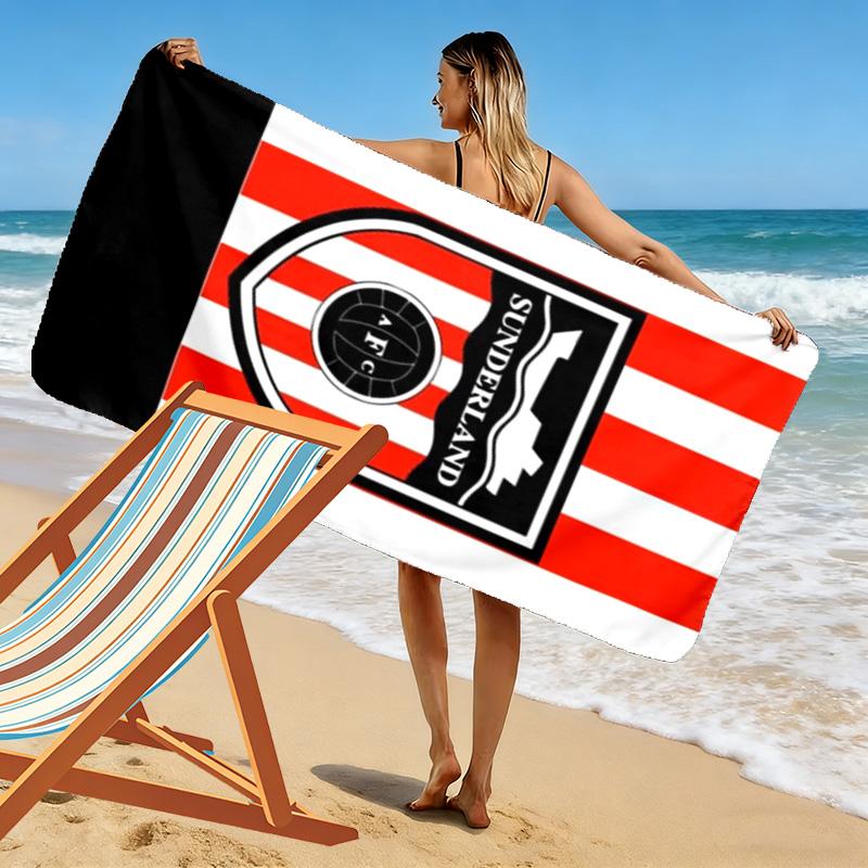 Asciugamano da Spiaggia Stampa Sunderland, Asciugamano Grande Morbido ad Asciugatura Rapida per Spiaggia Campeggio Nuoto