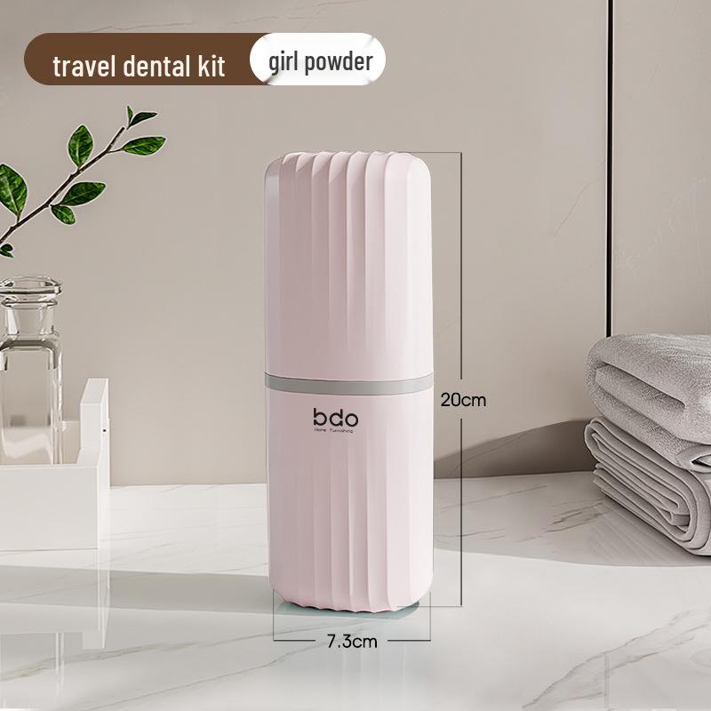 Portable Toothbrush and Mouthwash Holder Set with Toothbrushing Cup