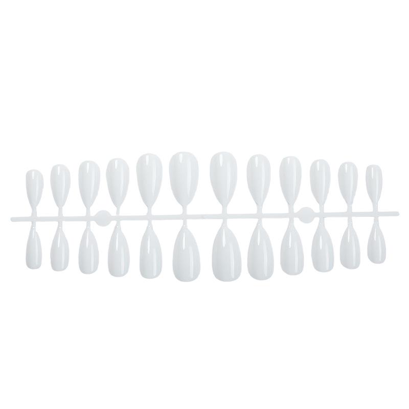 

Однотонные миндалевидные носимые накладные ногти под мрамор - Минималистичный женский дизайн