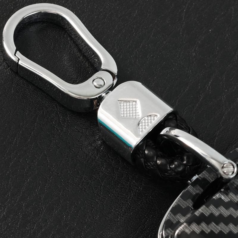 For Mazda 3 6 CX3 CX5 CX9 CX30 Miata CX50 - 3-Key Button Carbon Fiber Key Case Cover Shell Holder Protective Accessories